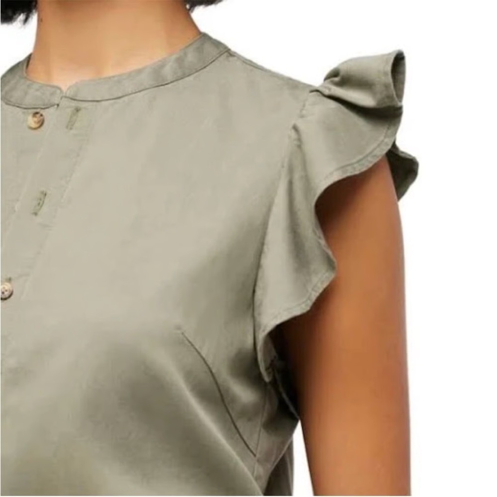 Joe's Jeans Sage Green Ruffle Romper - Picture 2 of 5
